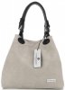 Bőr táska shopper bag Vittoria Gotti bézs V90047CH